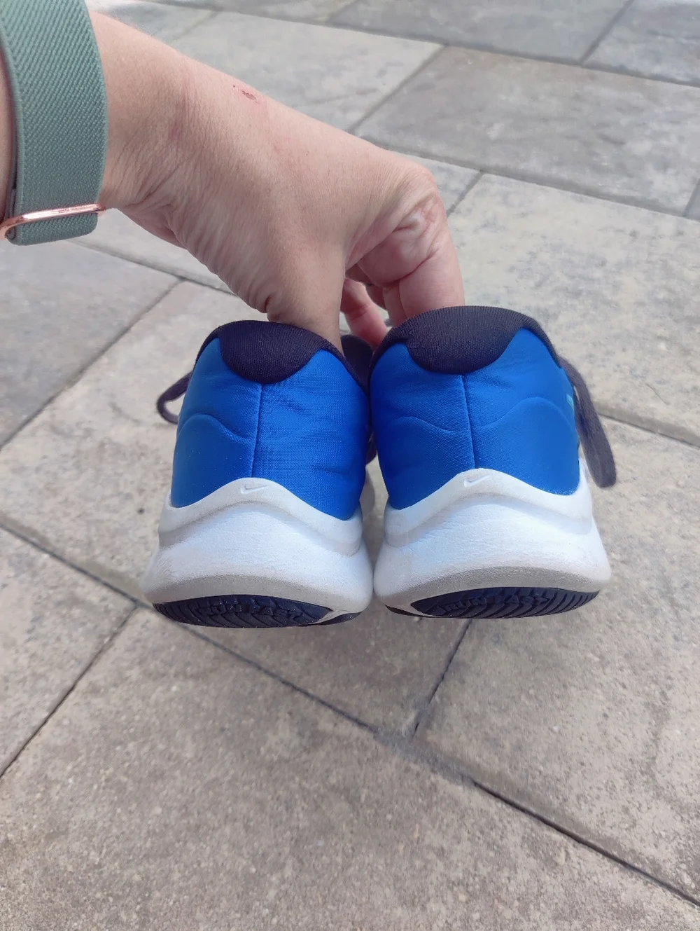 Nike Gray and Blue  Running Shoes